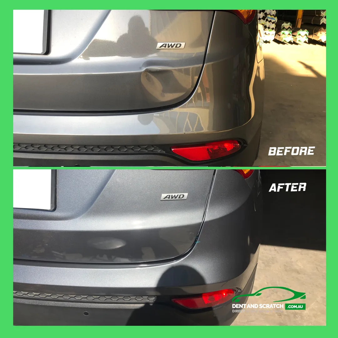 Car paint repair before and after, Dent & Scratch Direct