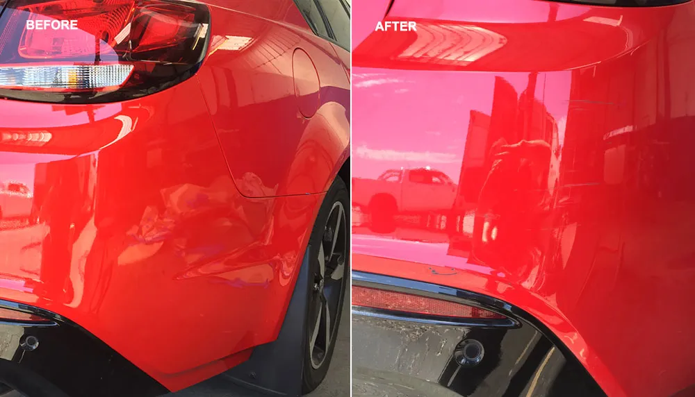 Car paint repair before and after, Dent & Scratch Direct