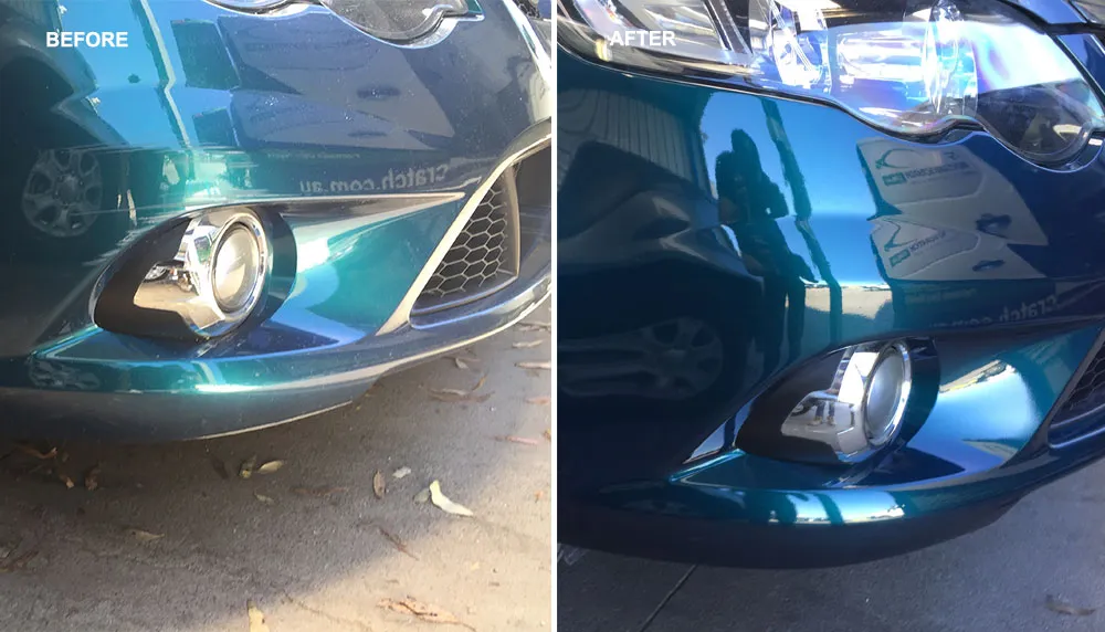 Car paint repair before and after, Dent & Scratch Direct