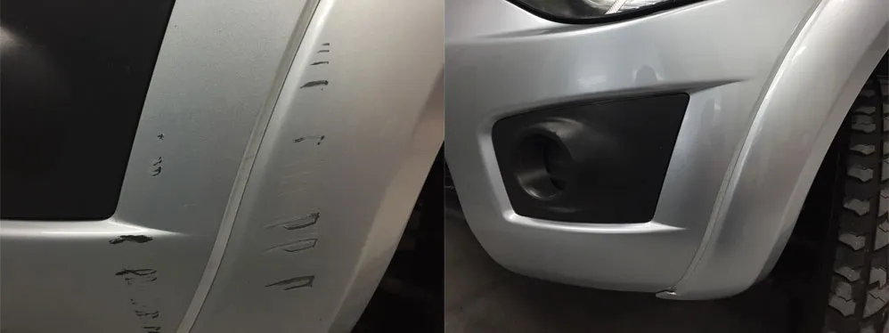 Car paint repair before and after, Dent & Scratch Direct