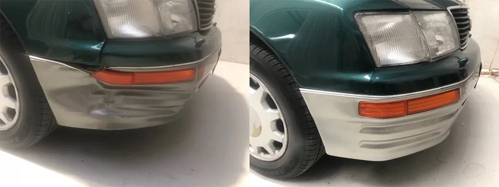 Car paint repair before and after, Dent & Scratch Direct