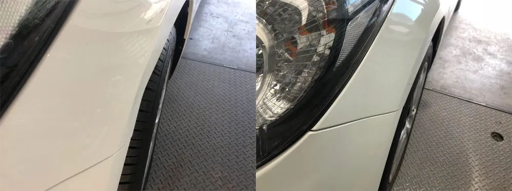 Car paint repair before and after, Dent & Scratch Direct