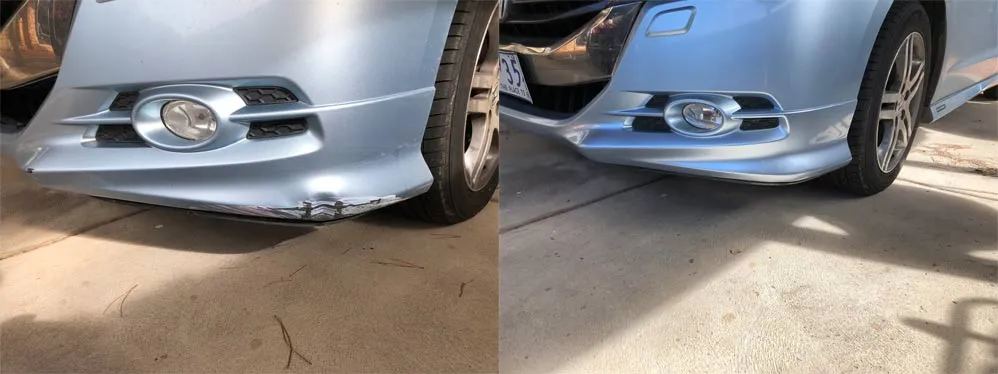 Car paint repair before and after, Dent & Scratch Direct