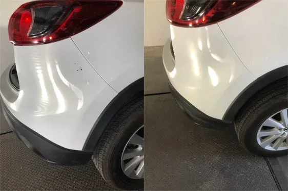 Car paint repair before and after, Dent & Scratch Direct