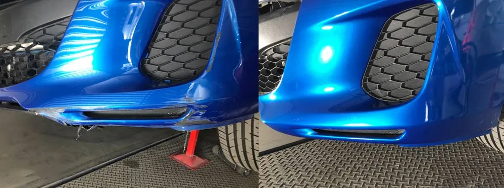 Car paint repair before and after, Dent & Scratch Direct