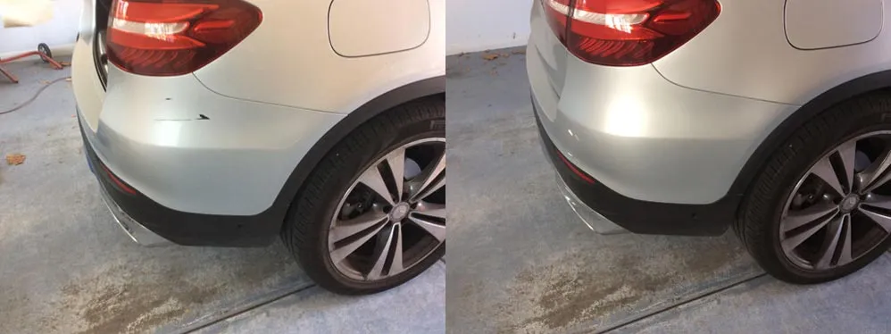 Car paint repair before and after, Dent & Scratch Direct