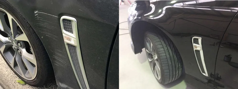 Car paint repair before and after, Dent & Scratch Direct