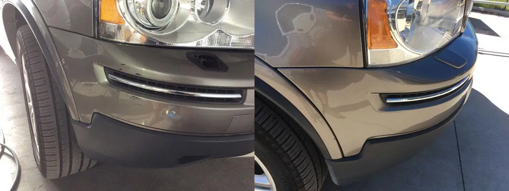 Car paint repair before and after, Dent & Scratch Direct