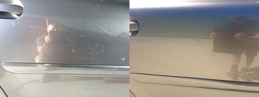 Car paint repair before and after, Dent & Scratch Direct