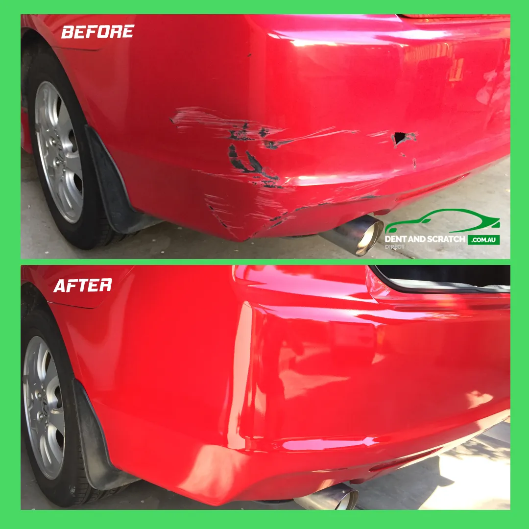 Car paint repair before and after, Dent & Scratch Direct