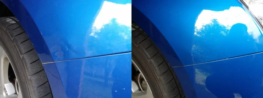 Car paint repair before and after, Dent & Scratch Direct