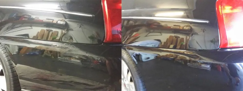 Car paint repair before and after, Dent & Scratch Direct