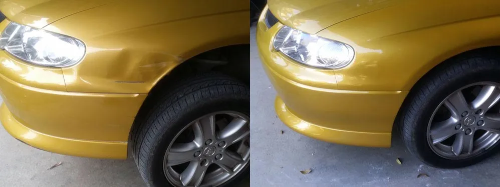 Car paint repair before and after, Dent & Scratch Direct