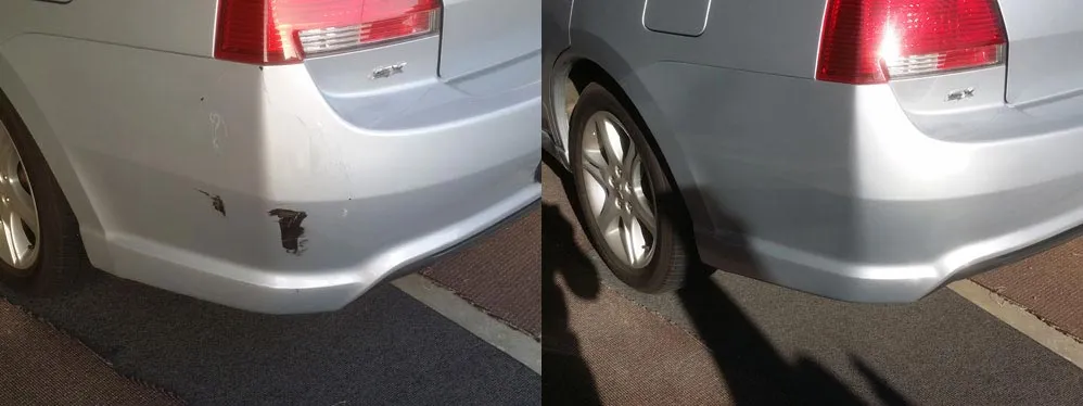 Car paint repair before and after, Dent & Scratch Direct