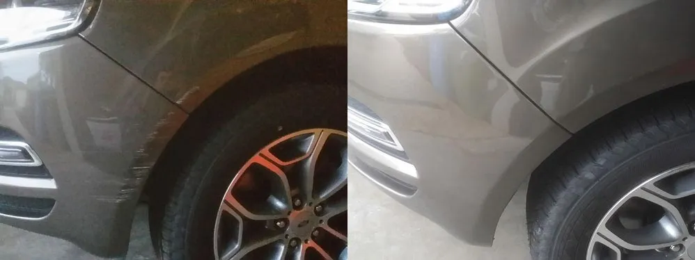 Car paint repair before and after, Dent & Scratch Direct