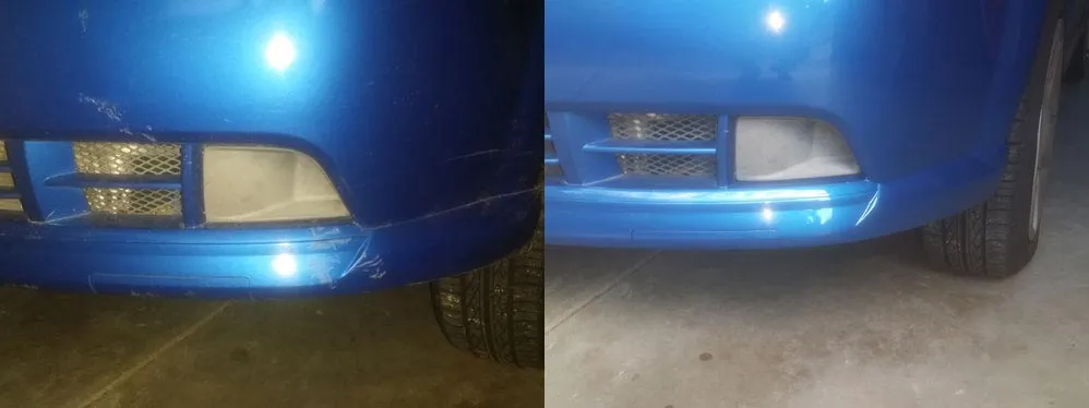 Car paint repair before and after, Dent & Scratch Direct