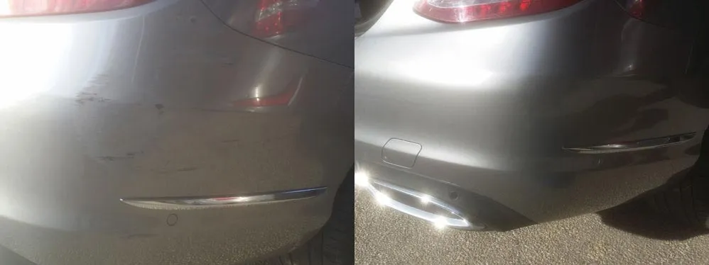 Car paint repair before and after, Dent & Scratch Direct