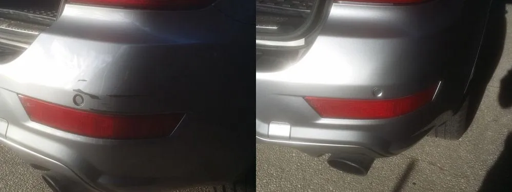 Car paint repair before and after, Dent & Scratch Direct