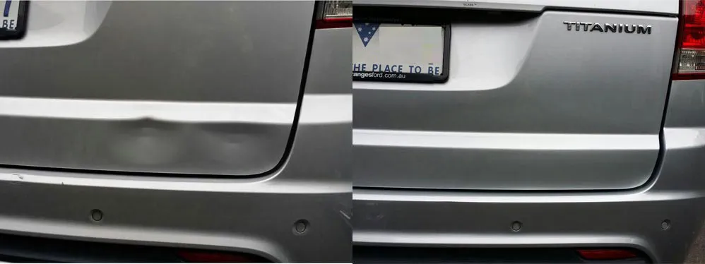 Car paint repair before and after, Dent & Scratch Direct