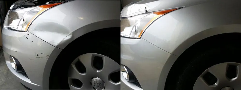 Car paint repair before and after, Dent & Scratch Direct