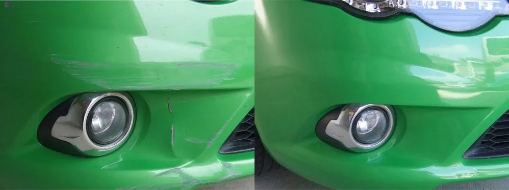 Car paint repair before and after, Dent & Scratch Direct