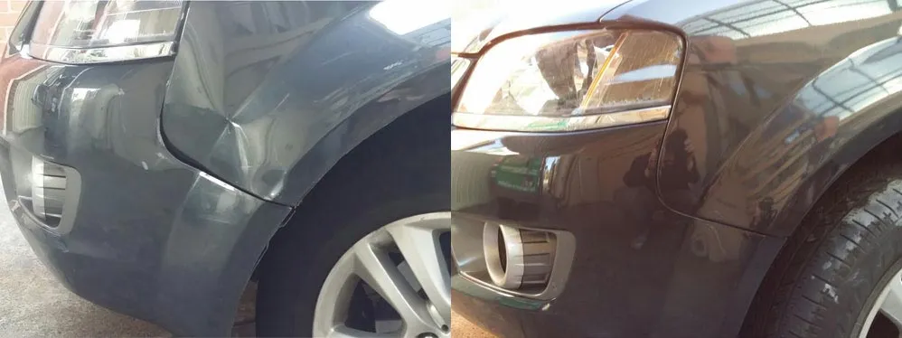 Car paint repair before and after, Dent & Scratch Direct