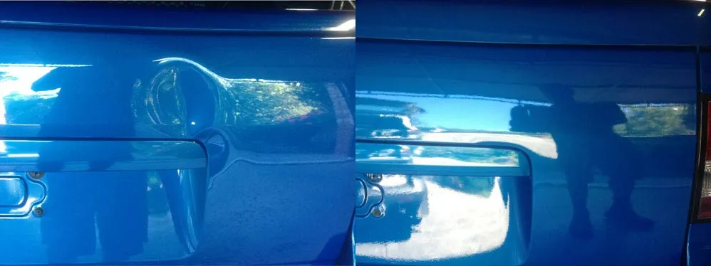 Car paint repair before and after, Dent & Scratch Direct