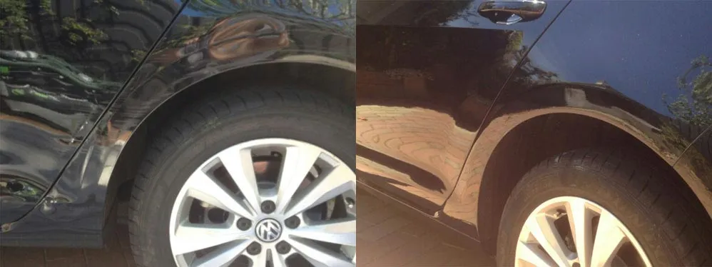 Car paint repair before and after, Dent & Scratch Direct