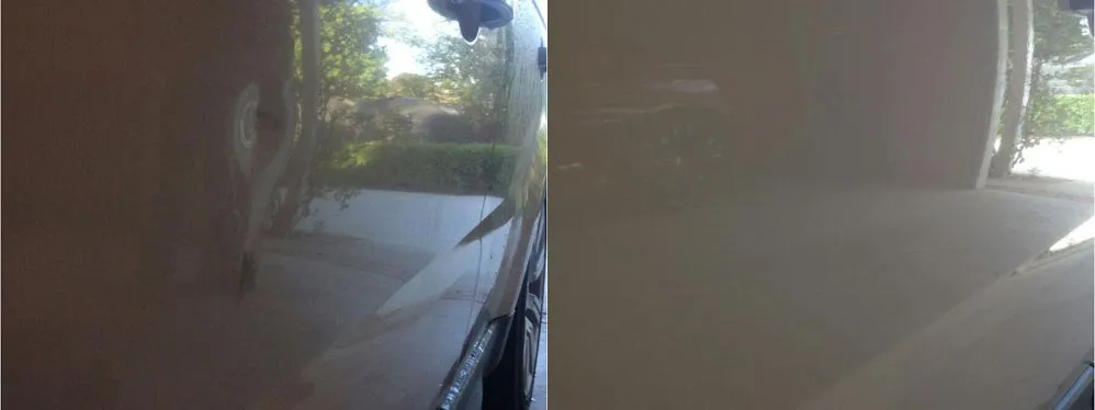 Car paint repair before and after, Dent & Scratch Direct