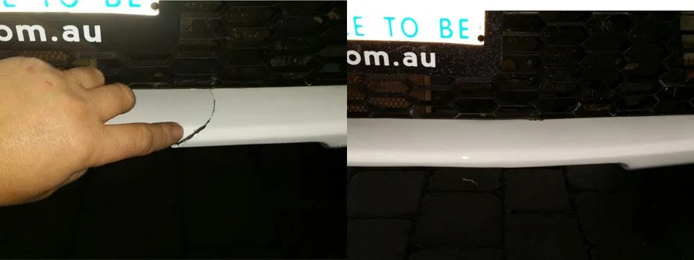Car paint repair before and after, Dent & Scratch Direct