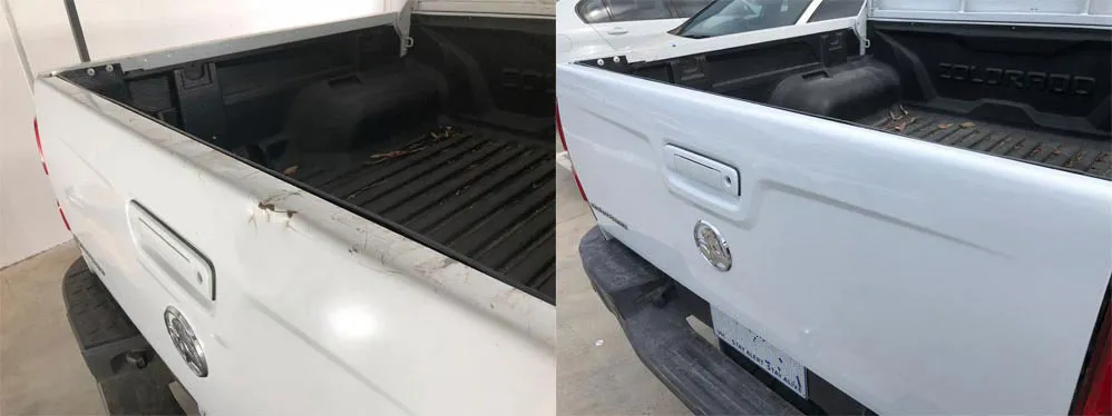 Car paint repair before and after, Dent & Scratch Direct