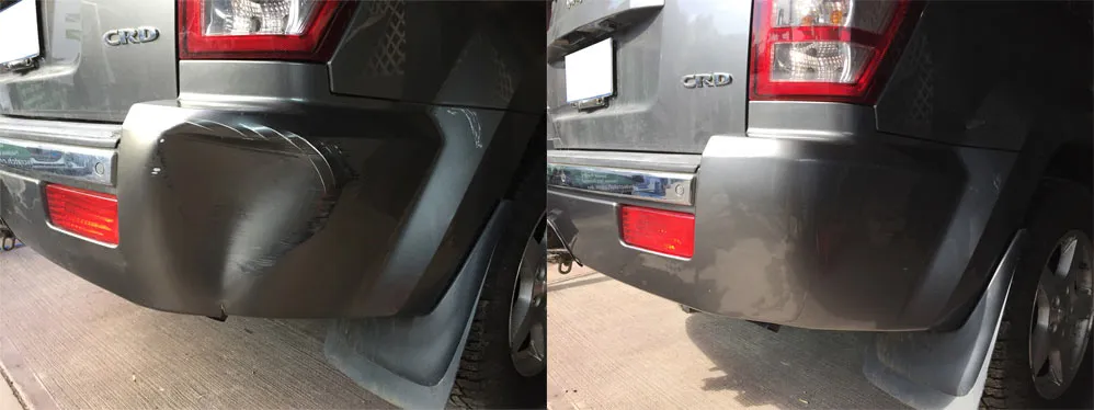 Car paint repair before and after, Dent & Scratch Direct