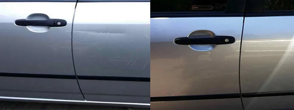 Car paint repair before and after, Dent & Scratch Direct