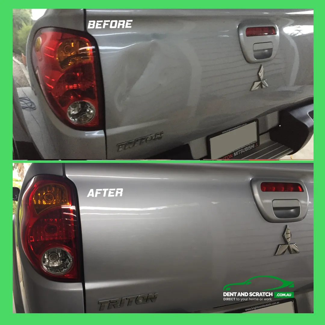 Paintless dent repair before and after, Dent & Scratch Direct