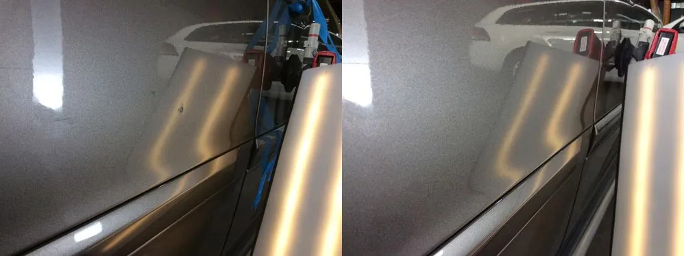 Paintless dent repair before and after, Dent & Scratch Direct