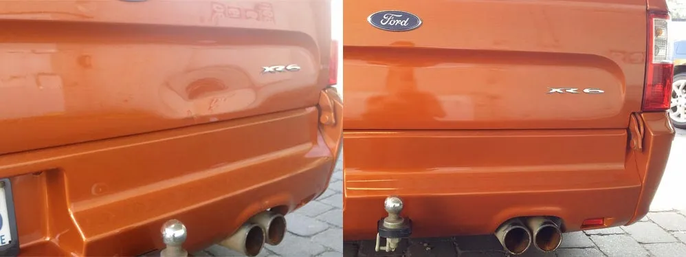 Paintless dent repair before and after, Dent & Scratch Direct