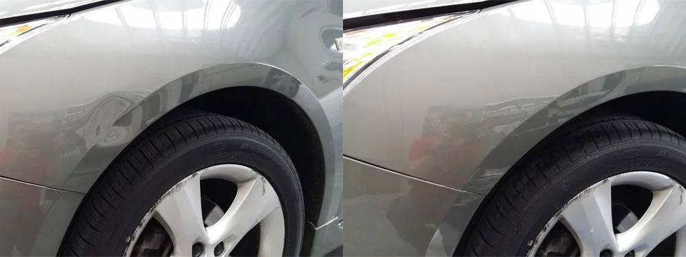 Paintless dent repair before and after, Dent & Scratch Direct