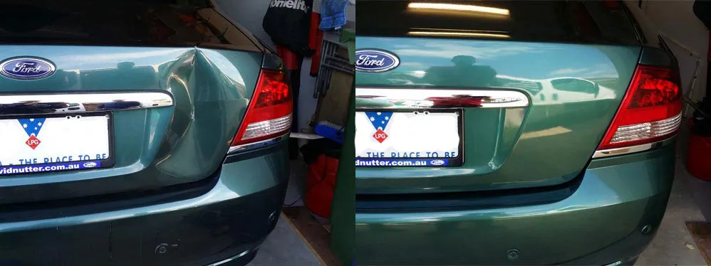 Paintless dent repair before and after, Dent & Scratch Direct
