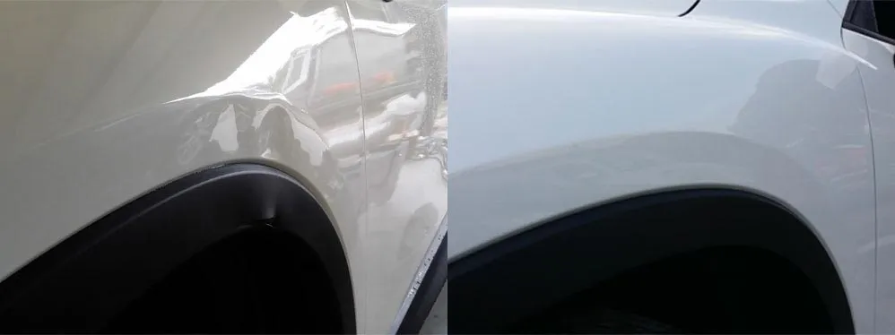 Paintless dent repair before and after, Dent & Scratch Direct