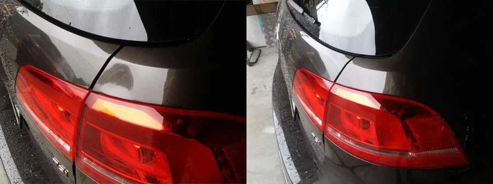 Paintless dent repair before and after, Dent & Scratch Direct