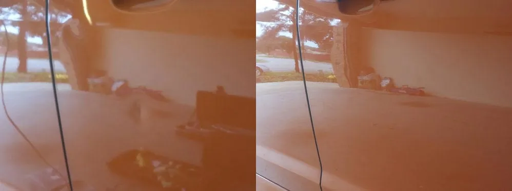 Paintless dent repair before and after, Dent & Scratch Direct