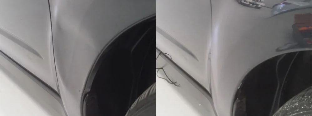 Paintless dent repair before and after, Dent & Scratch Direct