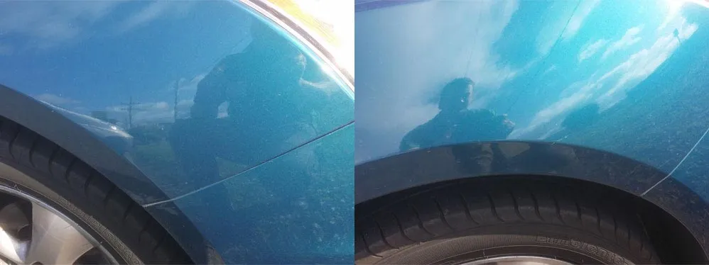 Paintless dent repair before and after, Dent & Scratch Direct
