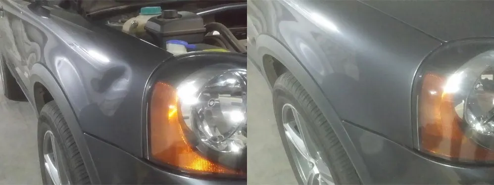 Paintless dent repair before and after, Dent & Scratch Direct