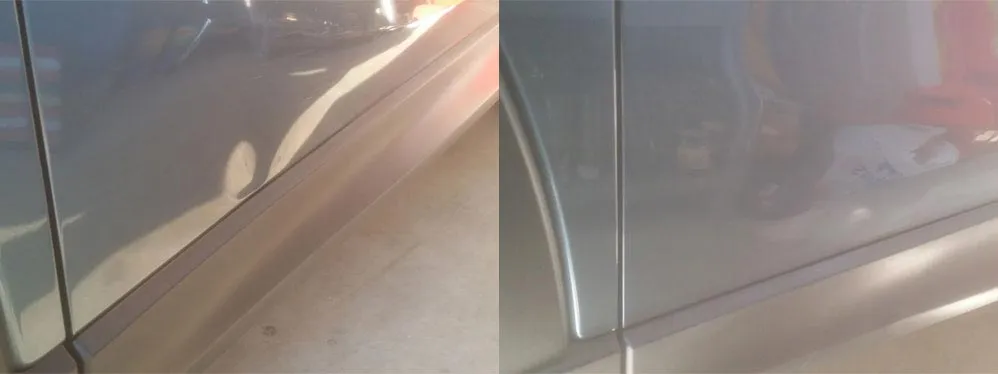 Paintless dent repair before and after, Dent & Scratch Direct