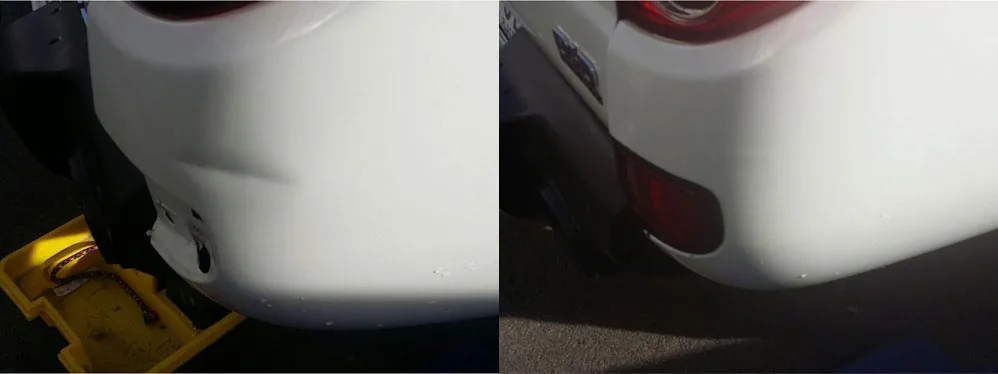 Paintless dent repair before and after, Dent & Scratch Direct