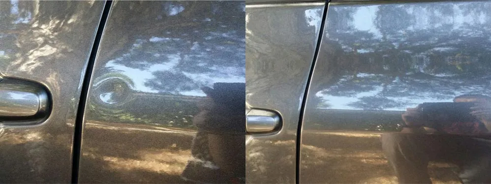 Paintless dent repair before and after, Dent & Scratch Direct