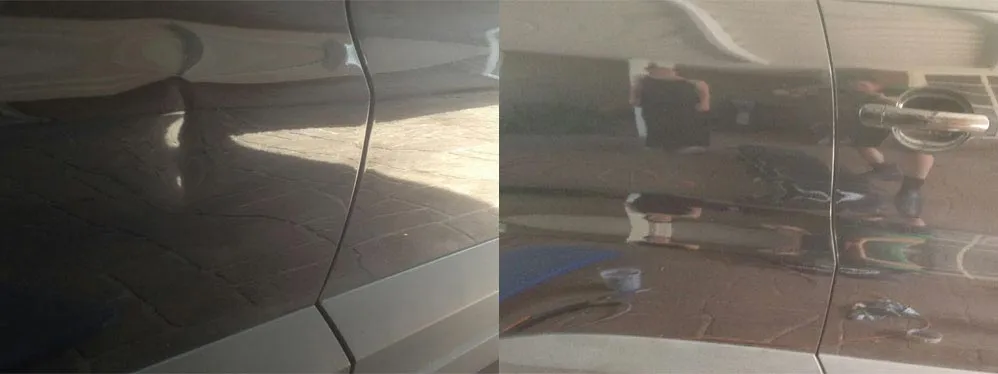 Paintless dent repair before and after, Dent & Scratch Direct