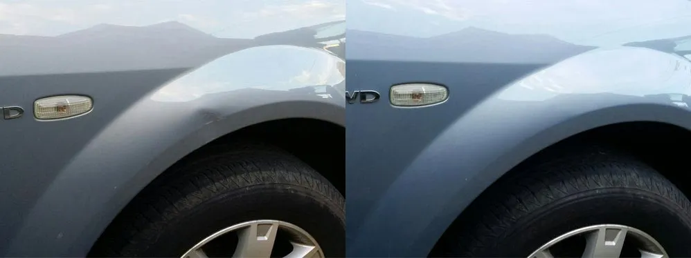 Paintless dent repair before and after, Dent & Scratch Direct