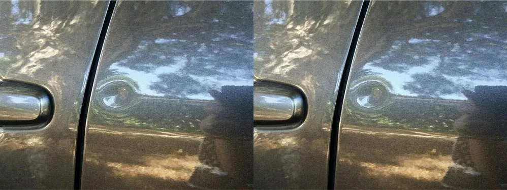 Paintless dent repair before and after, Dent & Scratch Direct